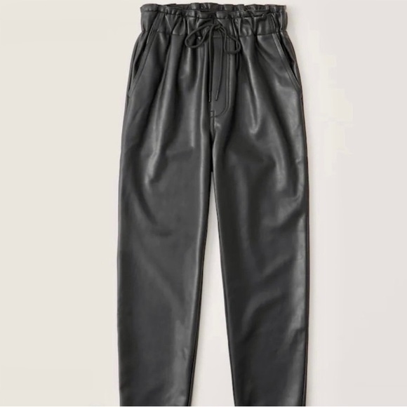 Abercrombie and Fitch Faux Leather Joggers - Picture 4 of 7